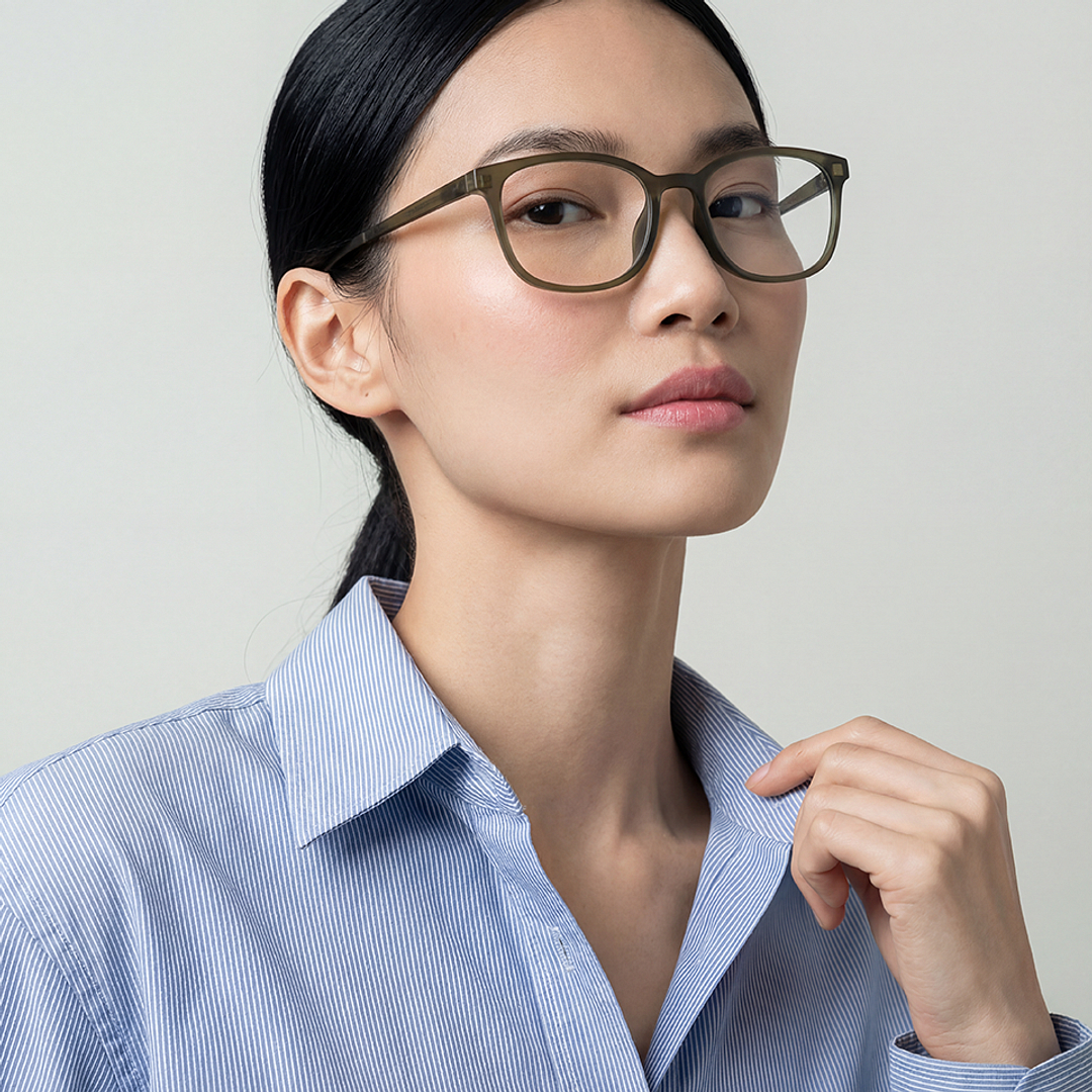 OWNDAYS | SUN Tan Brown Full Rim Wellington right side